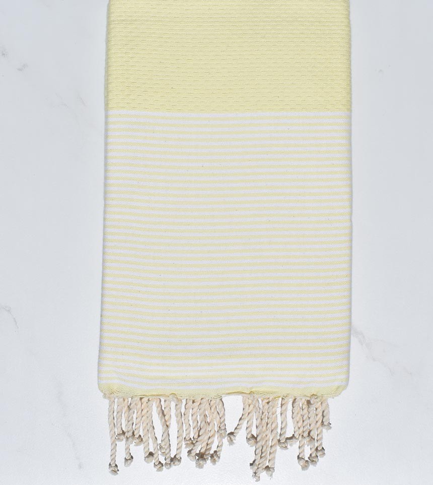 Nid d'abeille jaune pastel 