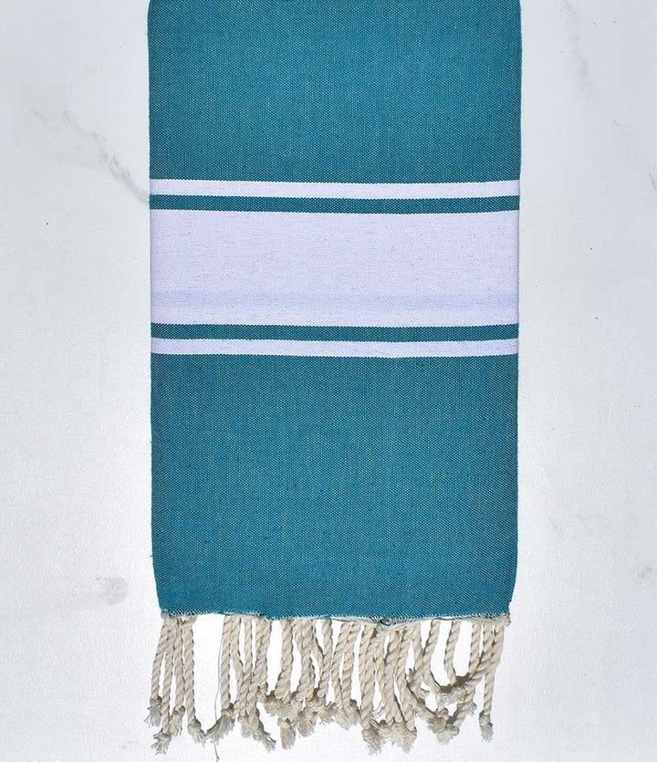 Fouta plate bleu canard  - 2