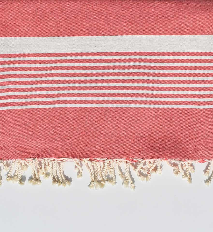 jeté 2m*2.85m couleur incarnat Fouta Tunisia - 1