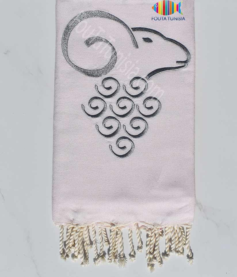 Fouta brodée Mouton Cadet Fouta Tunisia - 1