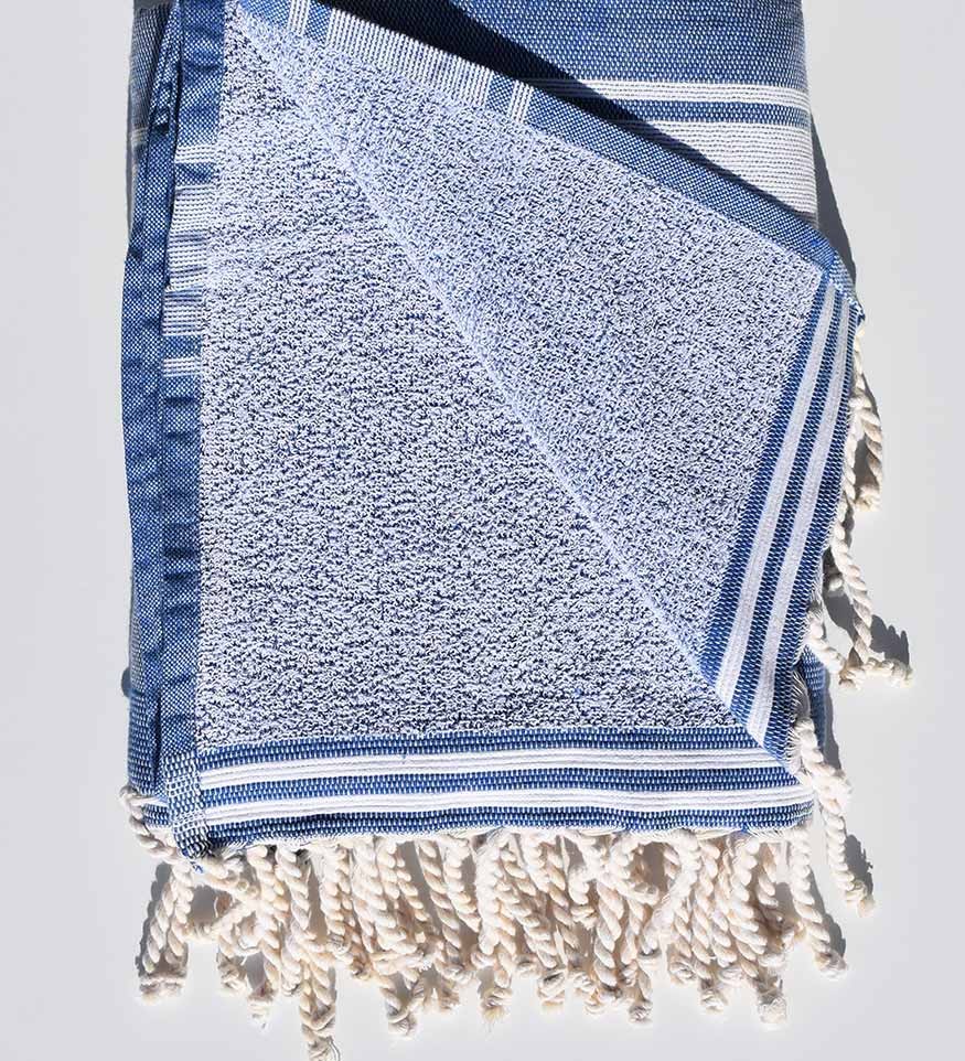 Fouta éponge bleu jean Fouta Tunisia - 2