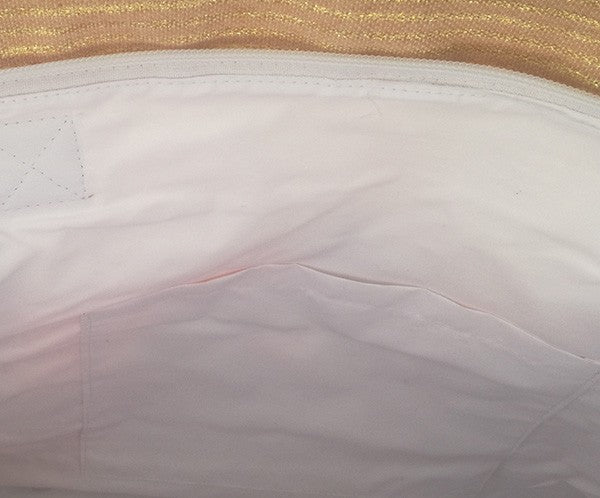 Sac couleur beige sable et lurex doré Fouta Tunisia - 2