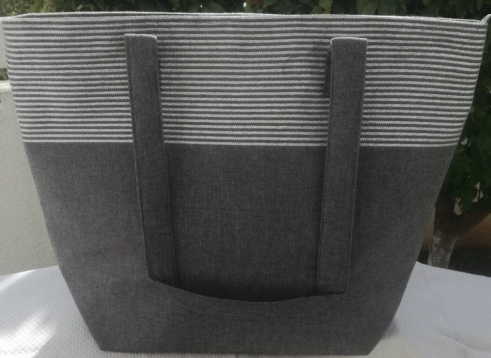 Sac gris foncé avec lurex argenté Fouta Tunisia - 1