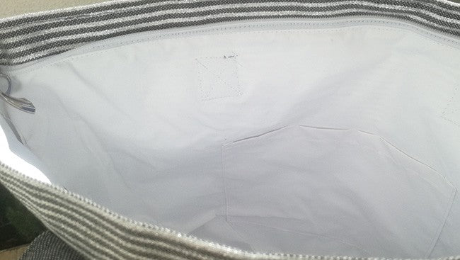 Sac gris foncé avec lurex argenté Fouta Tunisia - 2