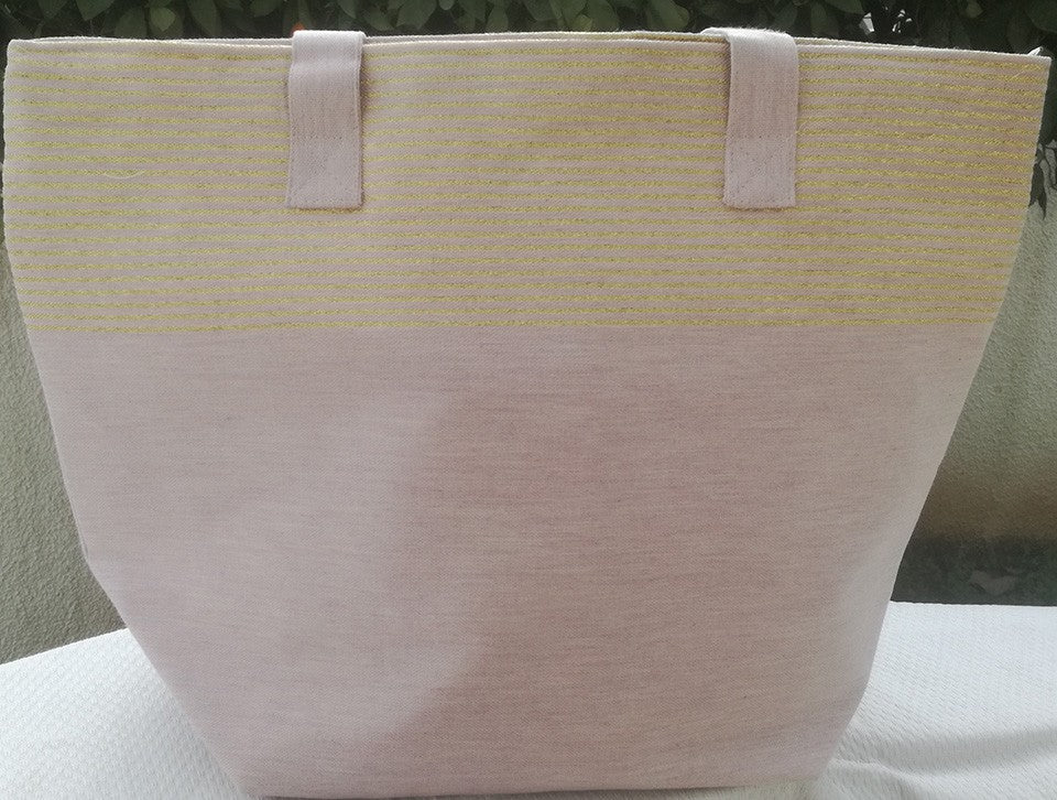 Sac couleur glycine clair avec lurex Fouta Tunisia - 1