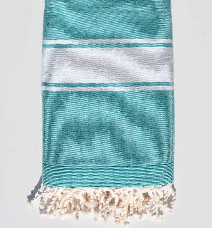 Fouta éponge vert sarcelle Fouta Tunisia - 1