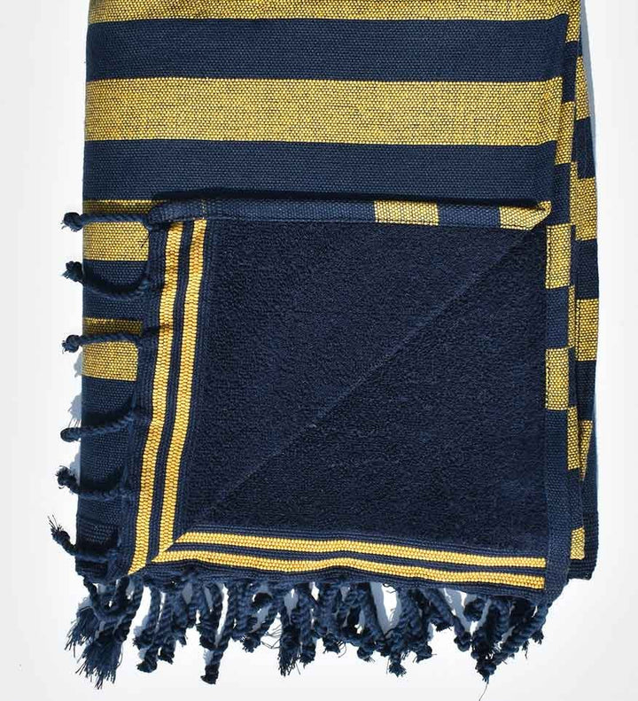 Éponge bleu nuit et jaune  - 2