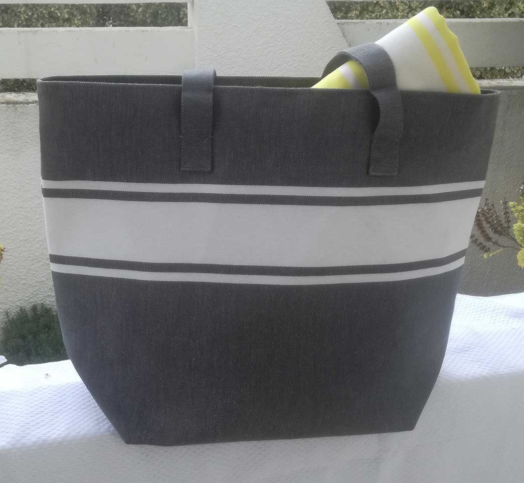 Sac de plage gris foncé Fouta Tunisia - 2