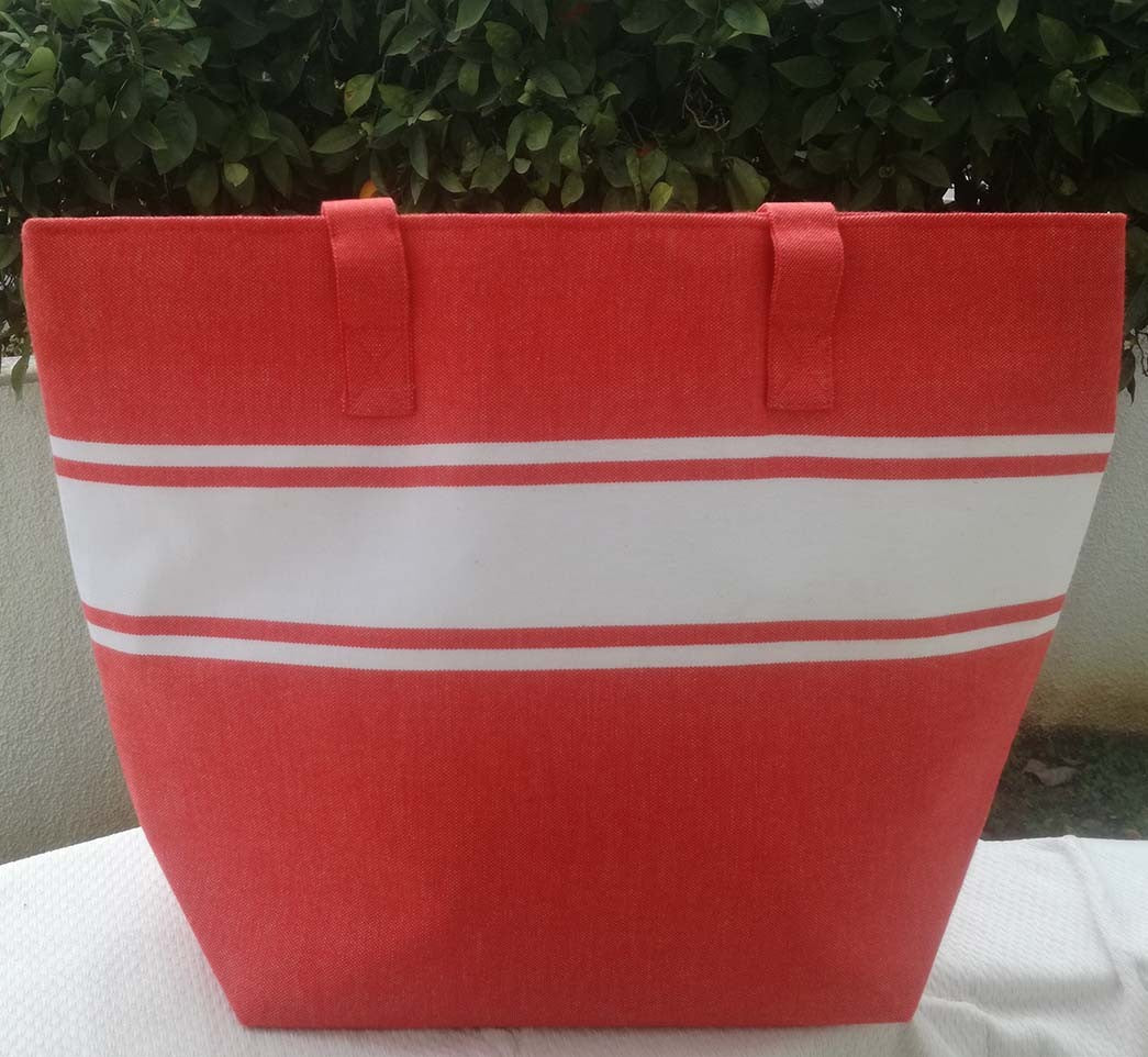 Sac de plage fouta rouge Fouta Tunisia - 4