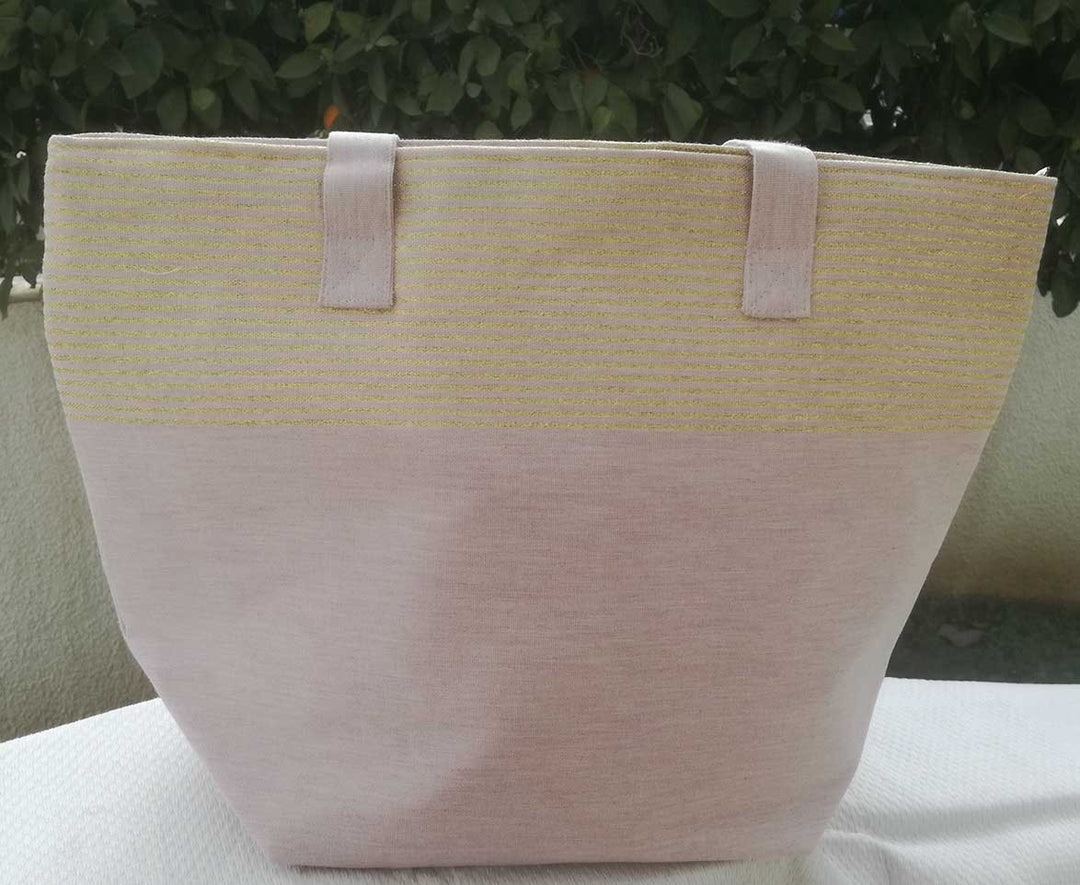 Sac couleur glycine clair avec lurex Fouta Tunisia - 2