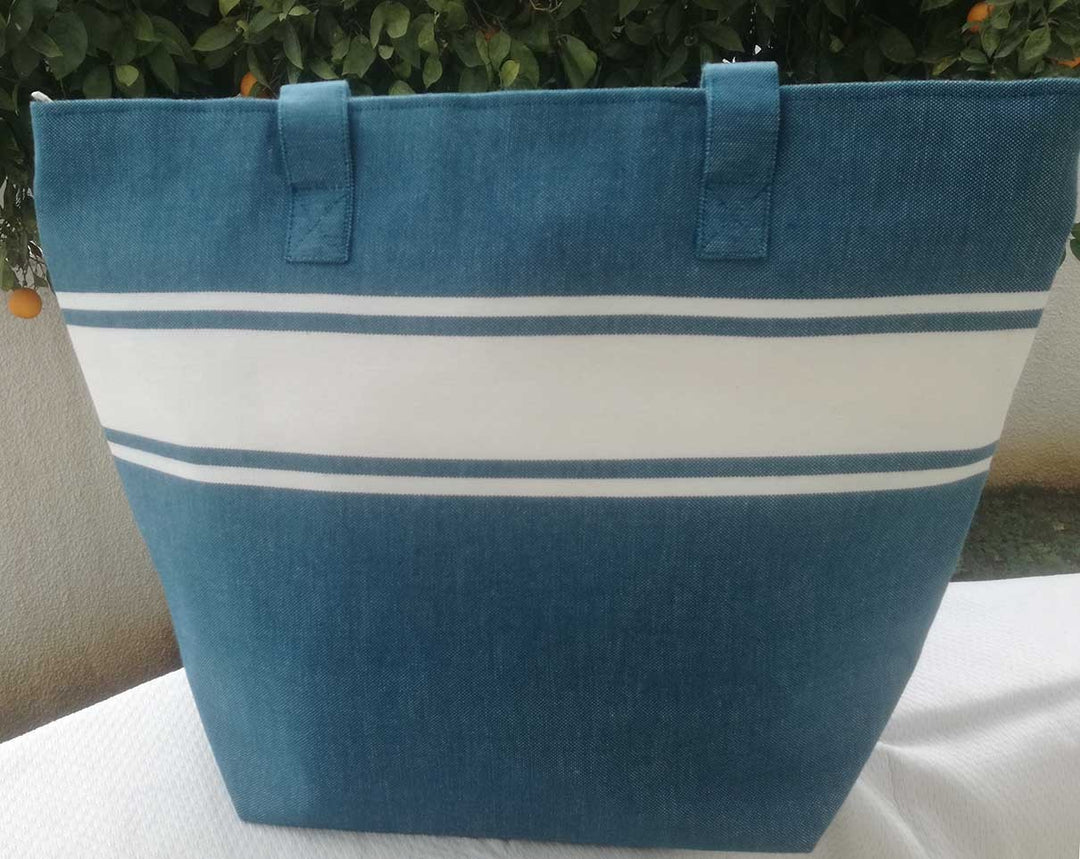 Sac de plage fouta bleu bondi Fouta Tunisia - 2