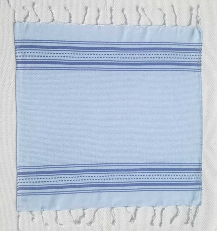 Mini fouta bleu bleuet  - 1