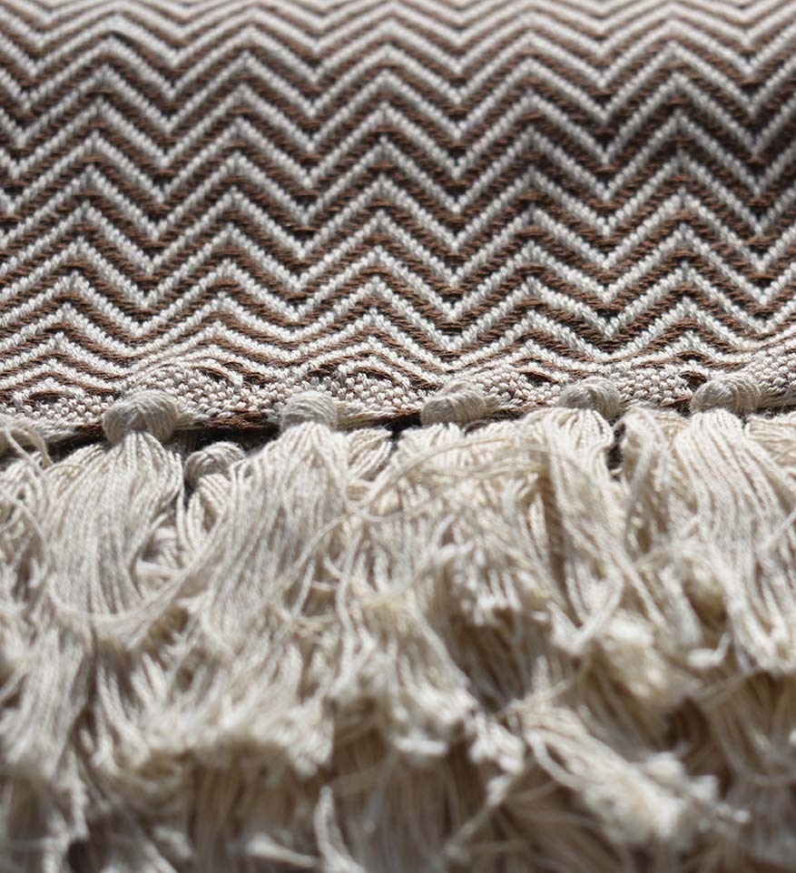 Plaid marron Fouta Tunisia - 2