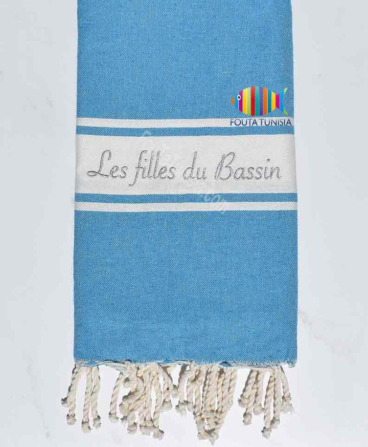 Serviette de plage brodée les filles du bassin Fouta Tunisia - 3