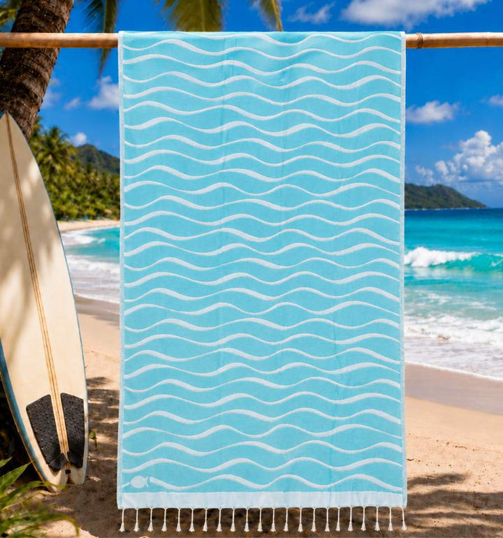 Strandtuch Hawaii Blau Grünes