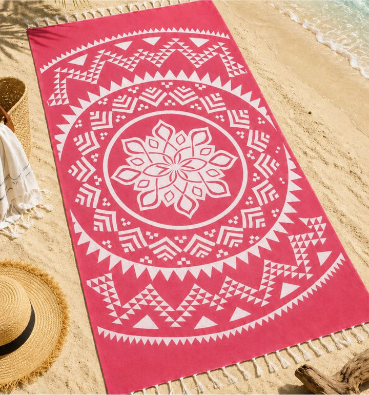 Telo mare Bohemien rosa brillante