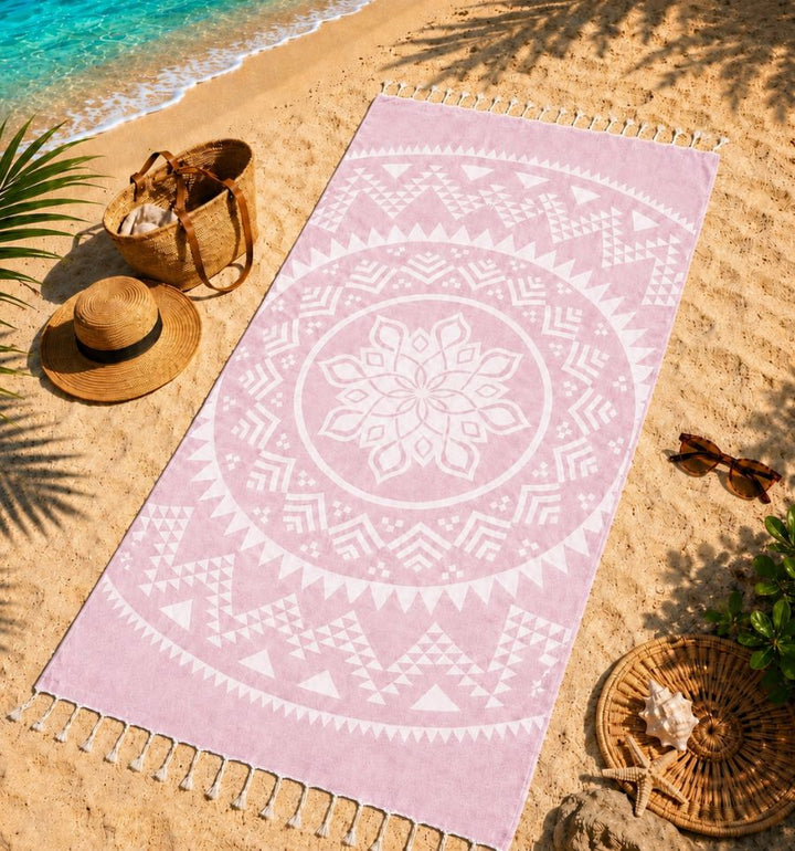 Telo mare Bohemien rosa chiaro