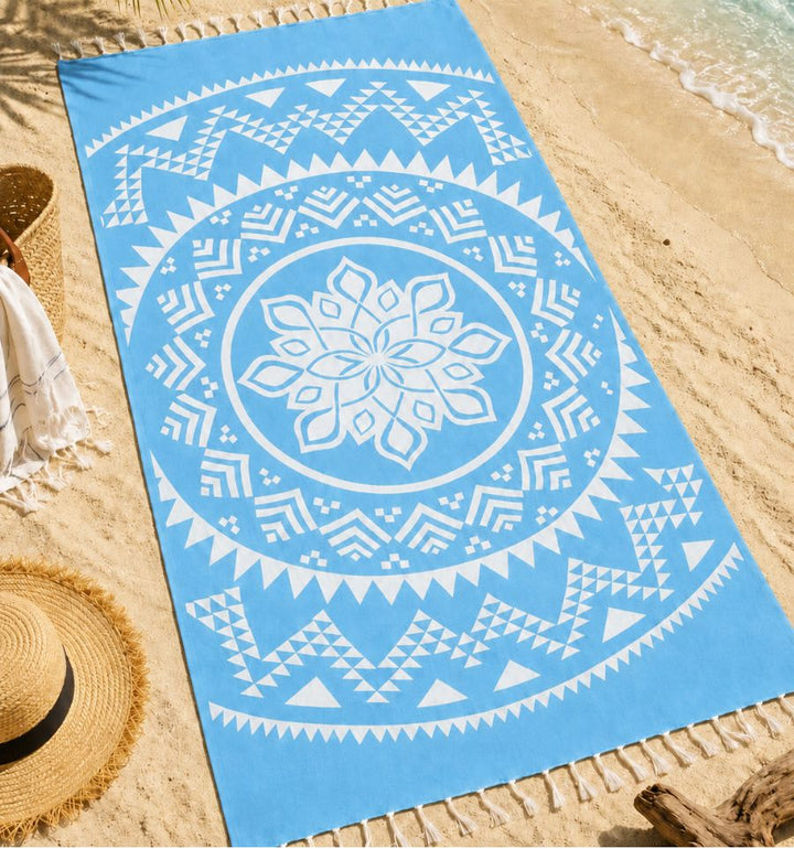 Telo mare Bohemian blu chiaro