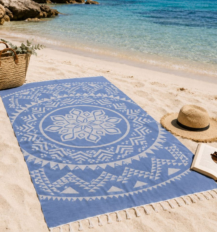 Telo mare Bohemien Barbeau blu