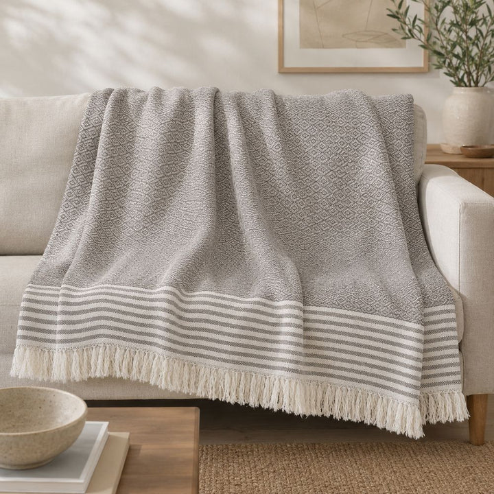 Plaid couleur Terre d'ombre