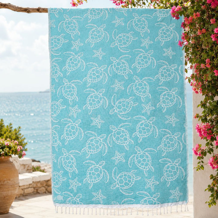 Fouta Seychelles Bleu Turquoise