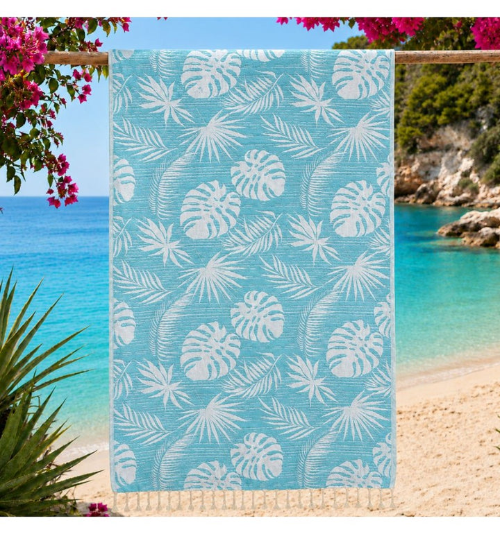 Fouta Amazon bleu turquoise