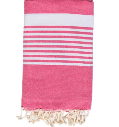 Großes Arthur Strandtuch in Fuchsia-Rosa