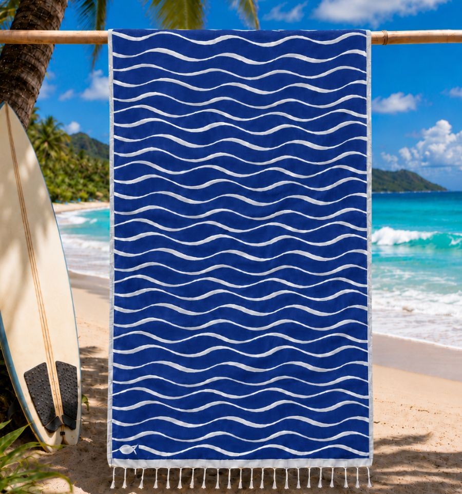 Fouta Hawaï Bleu