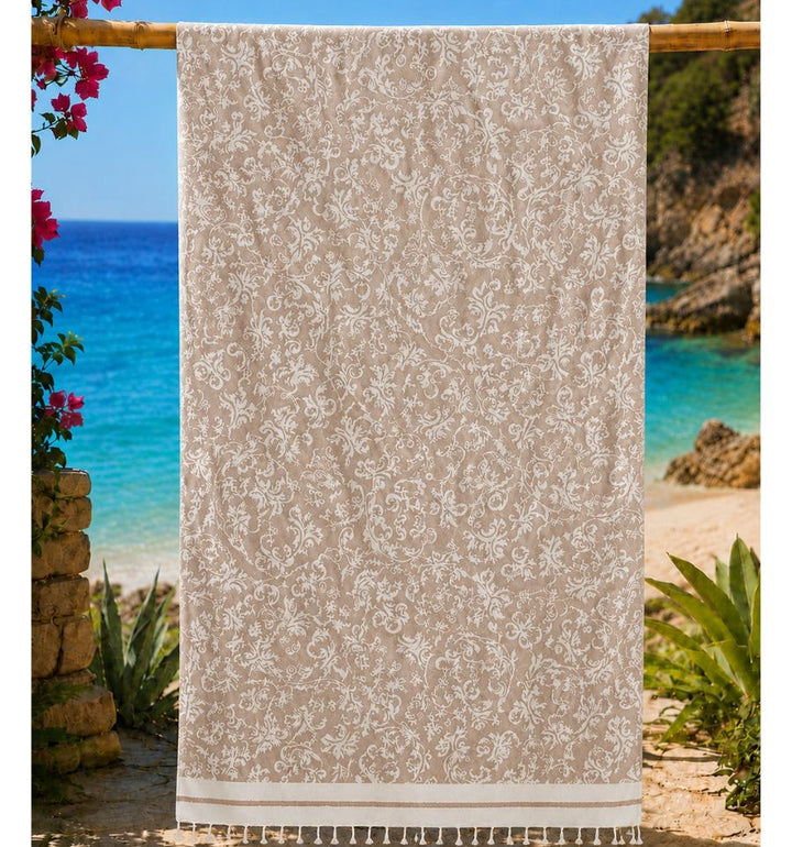 Beach towel Victoria beige