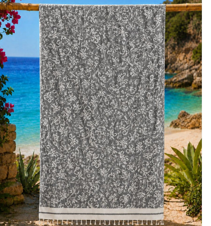 Beach towel Victoria gray