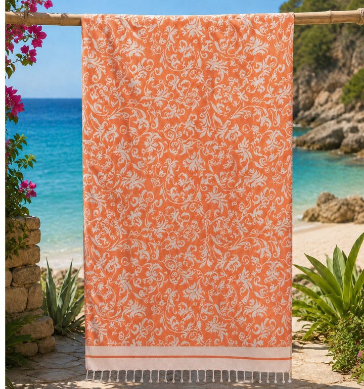 Beach towel Victoria orange