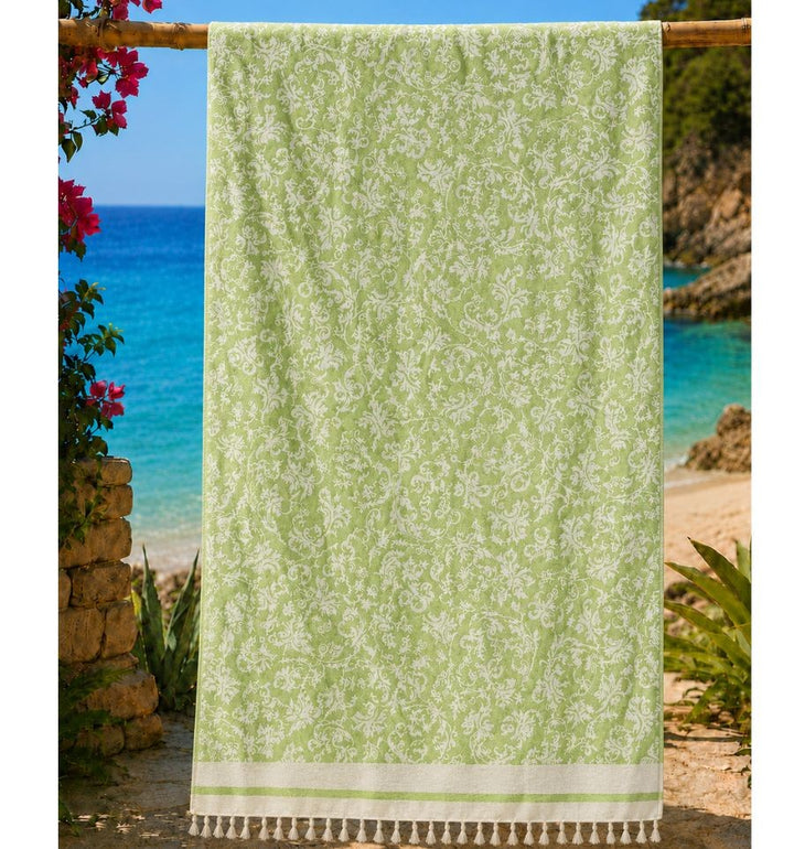Victoria Light Green Beach Towel