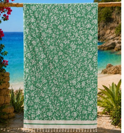 Beach towel Victoria green