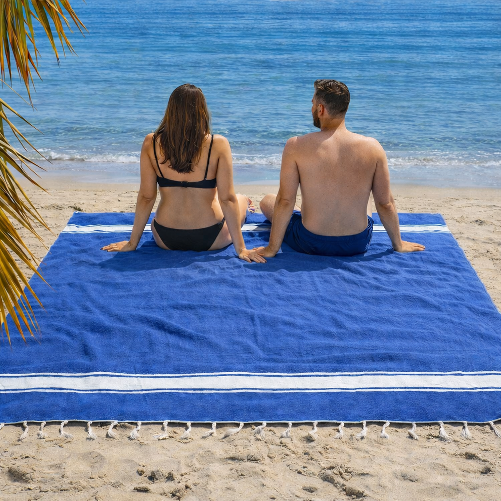 fouta coul pebleu plage