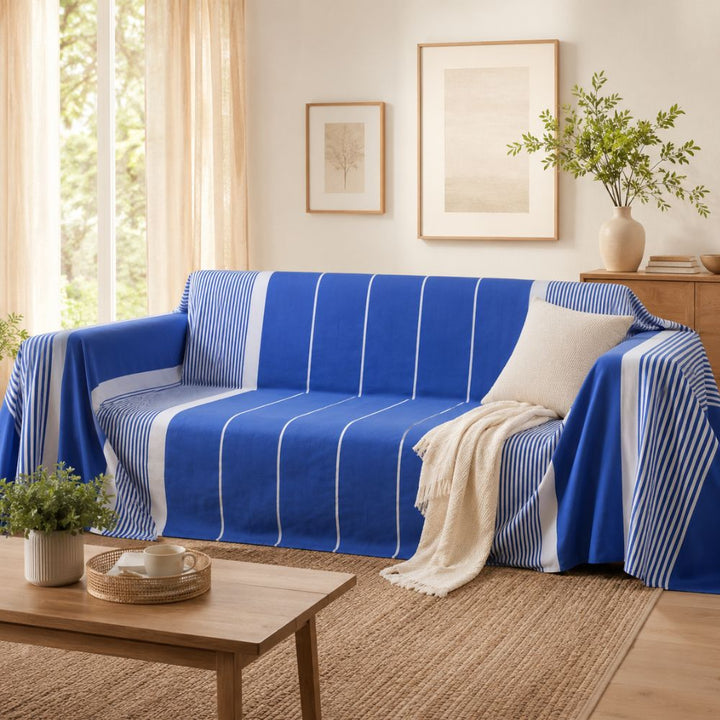 Jeté bleu denim