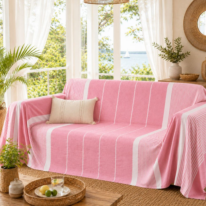 Toalla de playa gigante rosa claro 2m/3m