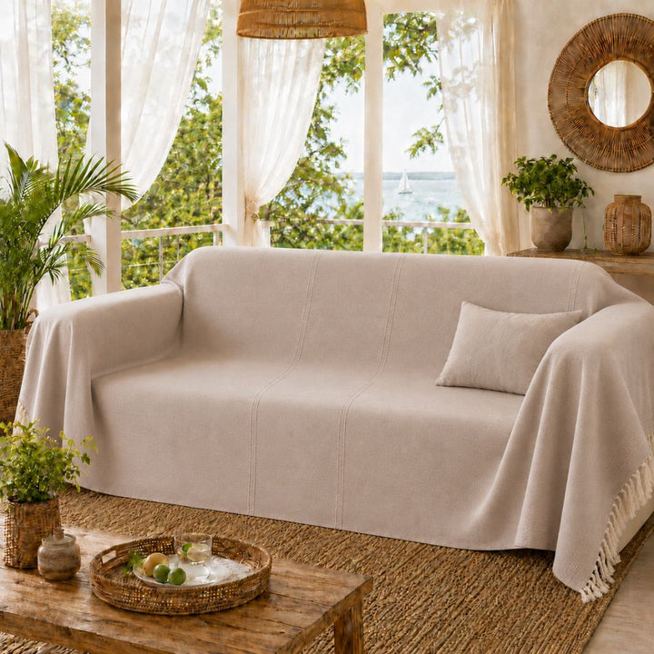Copridivano beige scuro
