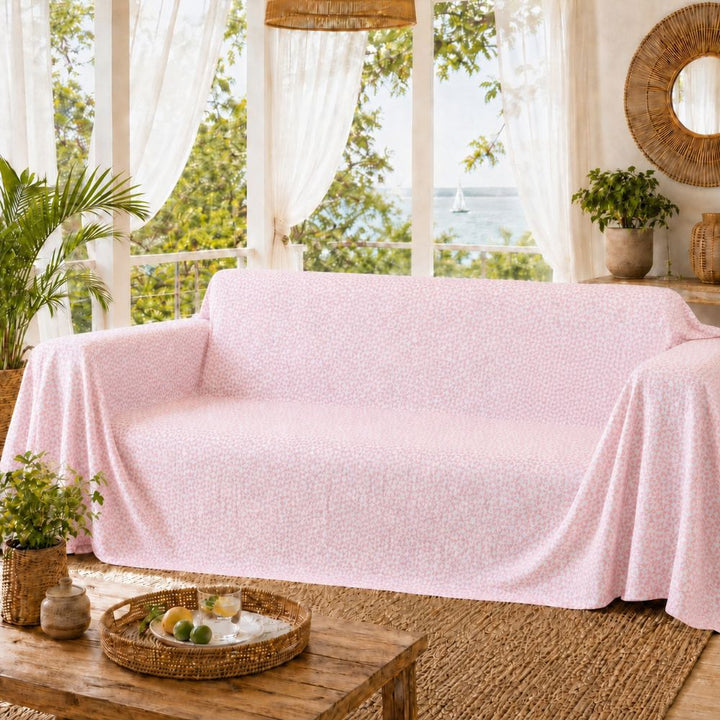 Jeté de canapé papillon rose bébé