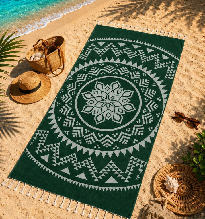 Telo mare Bohemian erba verde