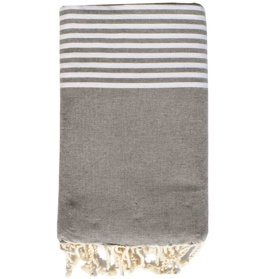Grande fouta talpa con strisce bianche