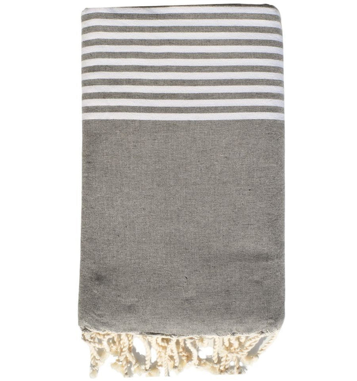 Grande fouta talpa con strisce bianche