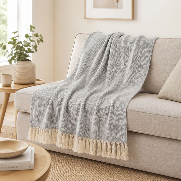 Plaid gris medio 1.6m*1.6m