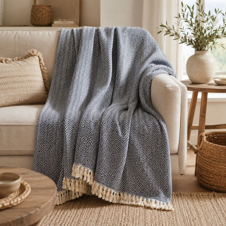 Plaid Cobalto obscuro  2.6m*1.6m