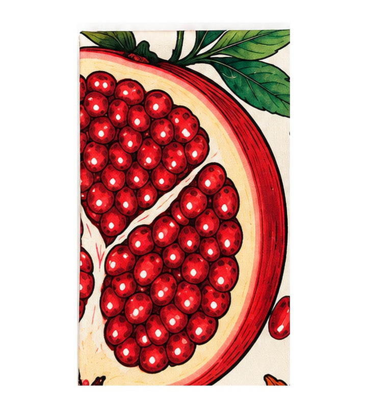 Torchon en coton crêpe – Grenade rouge – 100 % coton crêpe, 36x54 cm